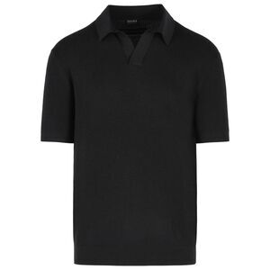 Zegna Black Cotton Polo Shirt Men